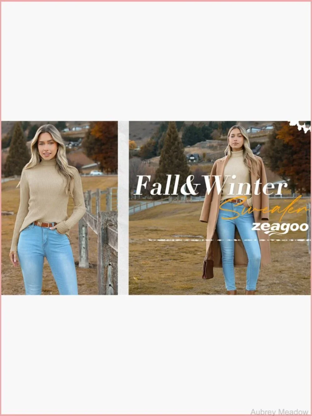 Turtleneck Sweater Pullover Ribbed Knit Long Sleeve Slim Fit